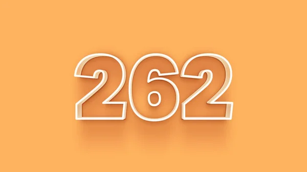 Abbildung Der 262 Zahl Auf Gelbem Hintergrund — Stockfoto