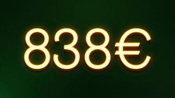 Χρυσό Σύμβολο Φωτός Του Εικονιδίου Τιμή 838 Ευρώ Σκούρο Φόντο — Φωτογραφία Αρχείου