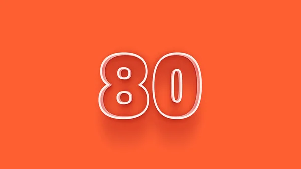 Illustration Number Orange Background — Stock Photo, Image