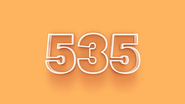 Abbildung Der 535 Zahl Auf Gelbem Hintergrund — Stockfoto