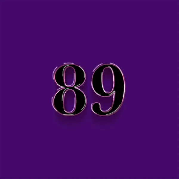 紫色背景上3D 89数字的图解 — 图库照片