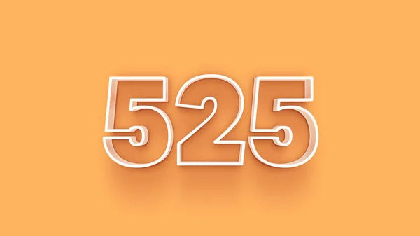 Abbildung Der Zahl 525 Auf Gelbem Hintergrund — Stockfoto