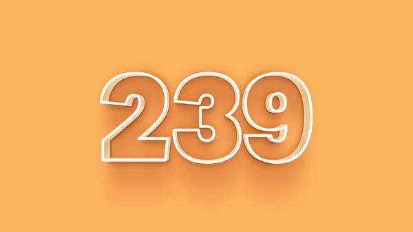 Abbildung Der 239 Zahl Auf Gelbem Hintergrund — Stockfoto