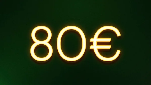 Золотой Светлый Символ Цены Евро Темном Фоне — стоковое фото