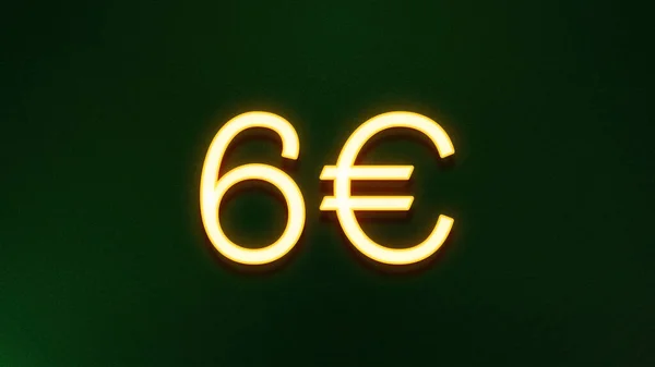 Golden Light Symbol Euros Price Icon Dark Background — Stock Photo, Image