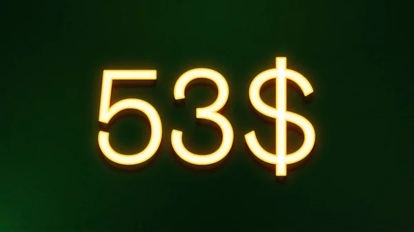 Goldenes Lichtsymbol Von Dollar Preissymbol Auf Dunklem Hintergrund — Stockfoto