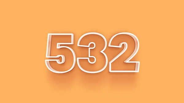 Ilustrace 532 Čísla Žlutém Pozadí — Stock fotografie