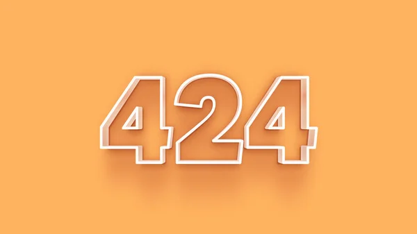Ilustracja Liczby 424 Żółtym Tle — Zdjęcie stockowe