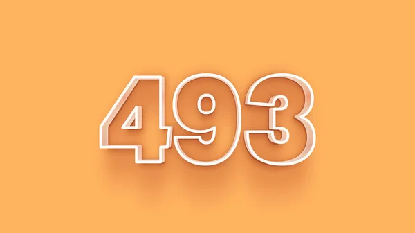 Abbildung Der 493 Zahl Auf Gelbem Hintergrund — Stockfoto