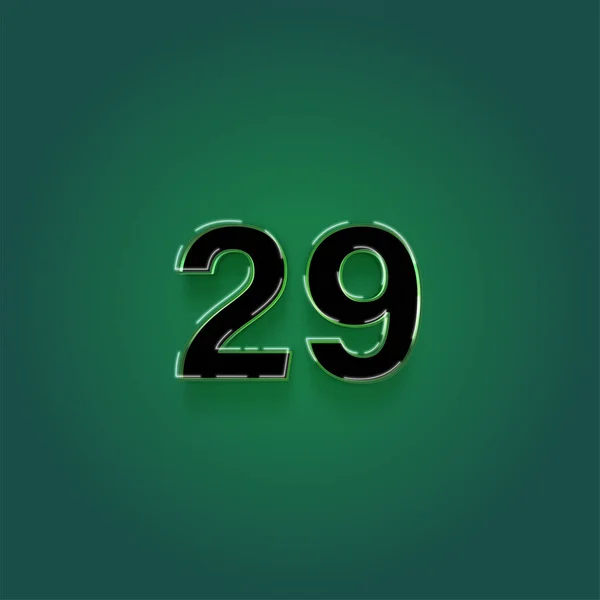 Ilustrace Číslo Zeleném Pozadí — Stock fotografie