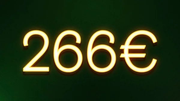 Χρυσό Σύμβολο Φωτός Της Τιμής 266 Ευρώ Εικονίδιο Σκούρο Φόντο — Φωτογραφία Αρχείου