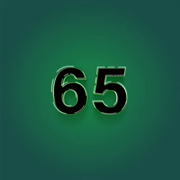 Illustrazione Numero Sfondo Verde — Foto Stock