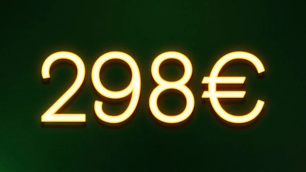 Golden Light Symbol 298 Euros Price Icon Dark Background — Stock Photo, Image