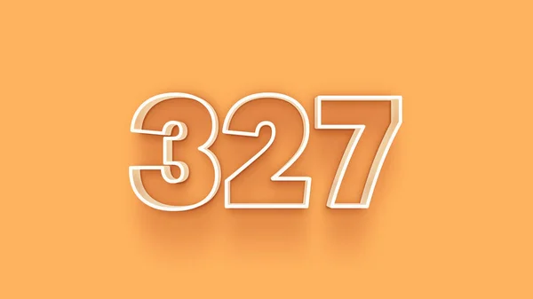 Abbildung Der 327 Zahl Auf Gelbem Hintergrund — Stockfoto