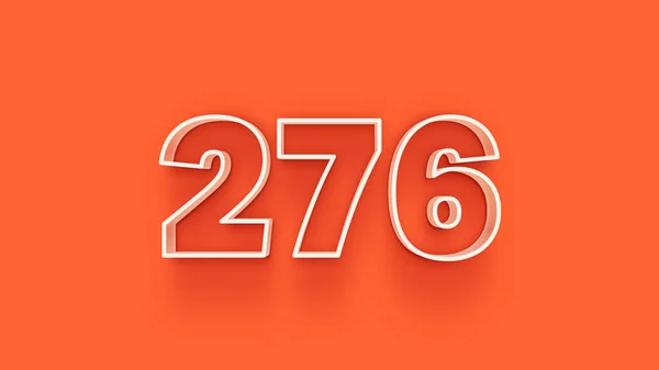 橙色背景上3D 276数字的图解 — 图库照片