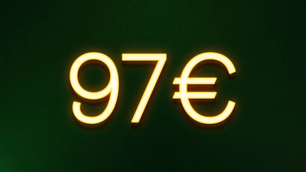 Χρυσό Σύμβολο Φωτός Της Τιμής Ευρώ Εικονίδιο Σκούρο Φόντο — Φωτογραφία Αρχείου
