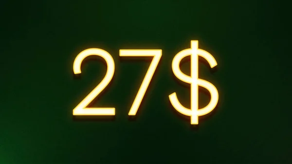 Símbolo Luz Dorada Dólares Icono Precio Sobre Fondo Oscuro — Foto de Stock