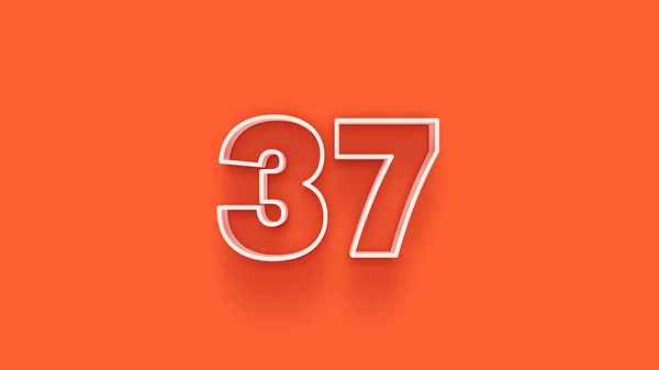 Απεικόνιση Του Αριθμό Πορτοκαλί Φόντο — Φωτογραφία Αρχείου