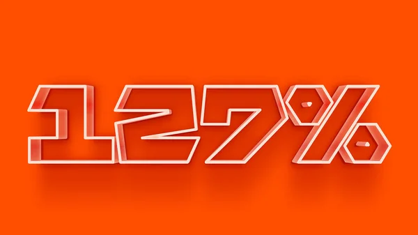 Illustratie Van 127 Procent Oranje Achtergrond — Stockfoto
