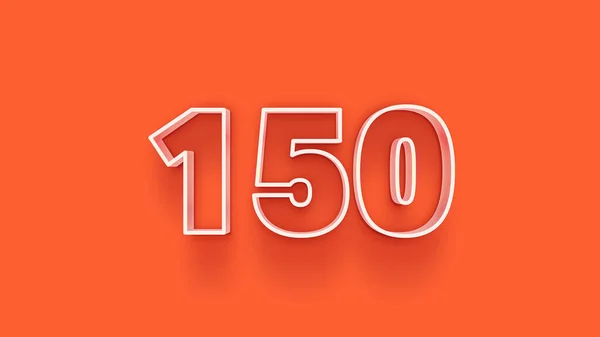 Иллюстрация 150 Оранжевом Фоне — стоковое фото