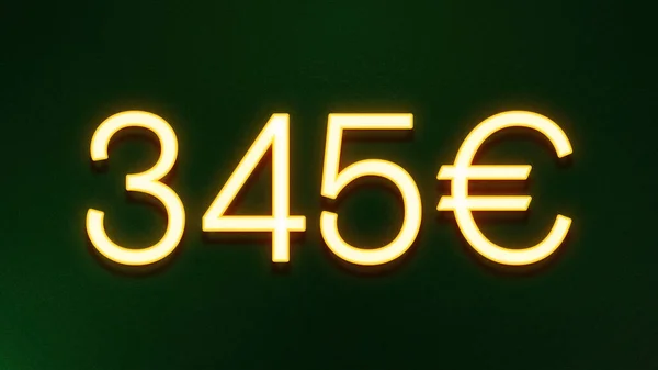 深色底色345欧元价格图标的金光符号 — 图库照片