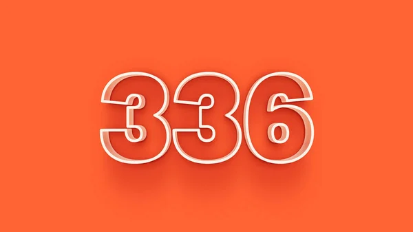 Illustration 336 Number Orange Background — Stock Photo, Image