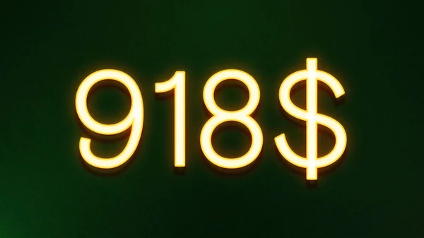 어두운 배경에 918 달러의 아이콘을 상징하는 — 스톡 사진