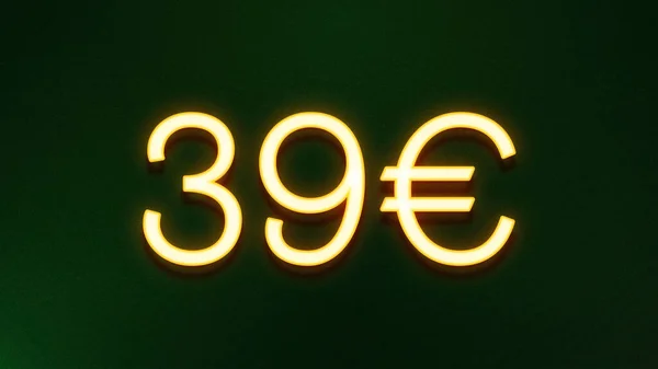 Χρυσό Σύμβολο Του Φωτός Του Ευρώ Εικονίδιο Τιμή Σκούρο Φόντο — Φωτογραφία Αρχείου
