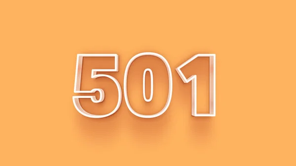 Abbildung Der 501 Zahl Auf Gelbem Hintergrund — Stockfoto