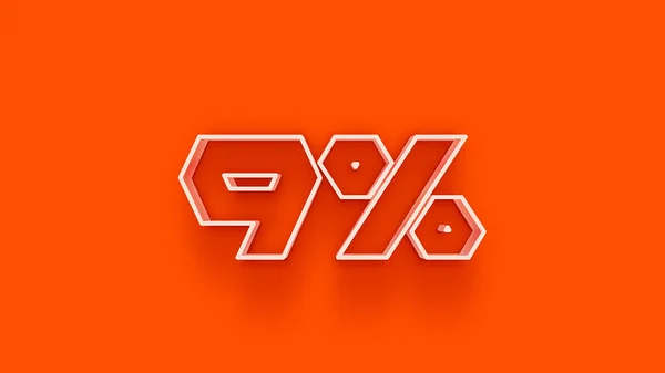 Illustration Percent Orange Background — Stock Photo, Image