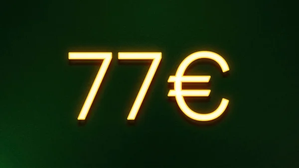 Kultainen Valo Symboli Euroa Hinta Kuvake Tummalla Taustalla — kuvapankkivalokuva