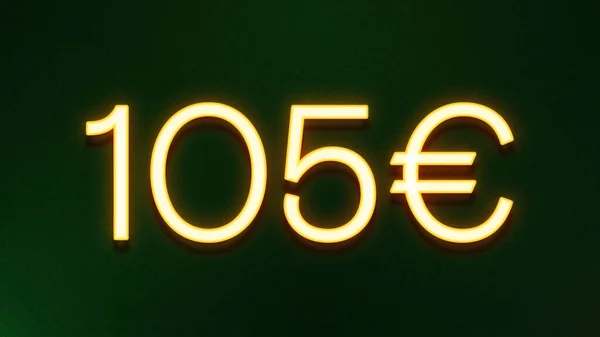 Χρυσό Σύμβολο Φωτός Της Τιμής 105 Ευρώ Εικονίδιο Σκούρο Φόντο — Φωτογραφία Αρχείου