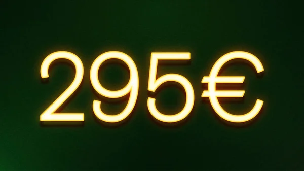 Χρυσό Σύμβολο Φωτός Της Τιμής 295 Ευρώ Εικονίδιο Σκούρο Φόντο — Φωτογραφία Αρχείου