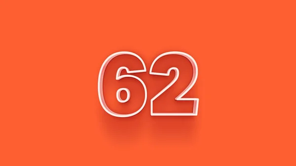 Illustration Number Orange Background — Stock Photo, Image