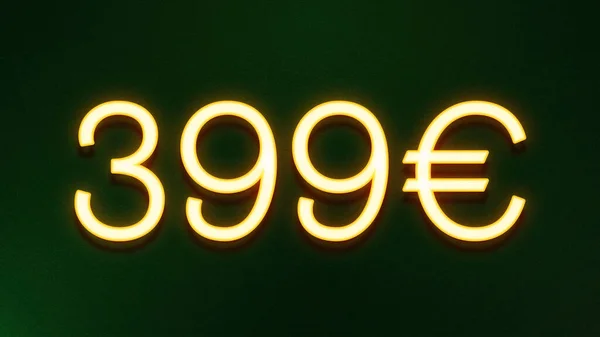 Simbolo Luce Dorata 399 Euro Prezzo Icona Sfondo Scuro — Foto Stock