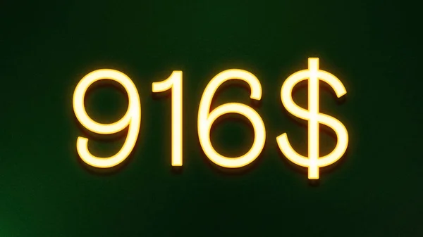 Koyu Arkaplanda 916 Dolarlık Fiyat Simgesi — Stok fotoğraf