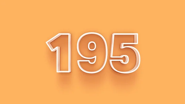 195 Szám Illusztrálása Sárga Alapon — Stock Fotó