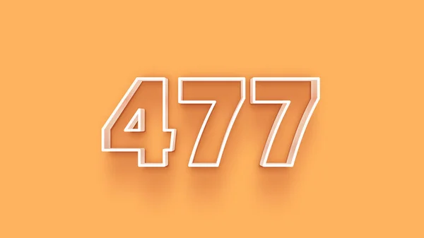 Abbildung Der 477 Zahl Auf Gelbem Hintergrund — Stockfoto