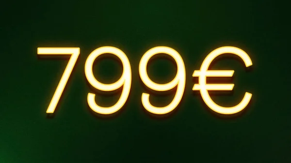 Golden Light Symbol 799 Euros Price Icon Dark Background — Stock Photo, Image