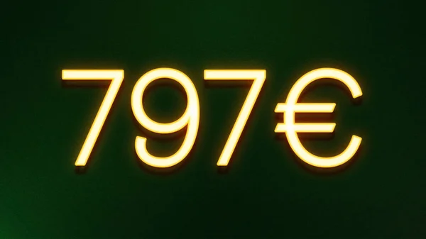 Χρυσό Σύμβολο Φωτός Της Τιμής Των 797 Ευρώ Εικονίδιο Σκούρο — Φωτογραφία Αρχείου
