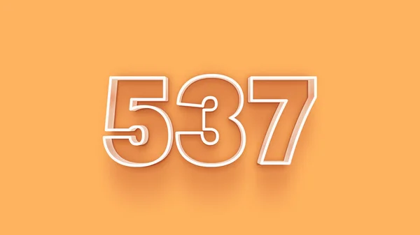 537 Szám Illusztrálása Sárga Alapon — Stock Fotó
