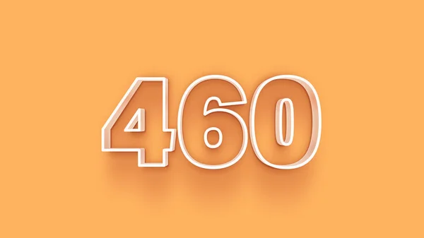 Abbildung Der 460 Zahl Auf Gelbem Hintergrund — Stockfoto