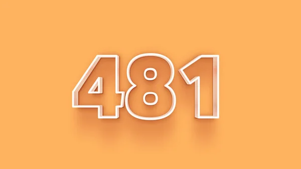 Abbildung Der 481 Zahl Auf Gelbem Hintergrund — Stockfoto