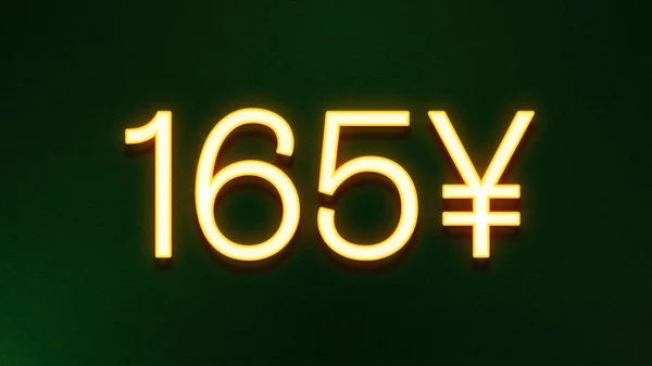 Золотий Світловий Символ Ціни 165 Юанів Темному Фоні — стокове фото