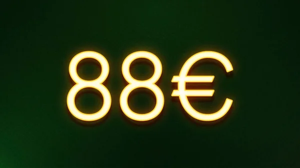 Золотий Світловий Символ Ціни Євро Темному Фоні — стокове фото