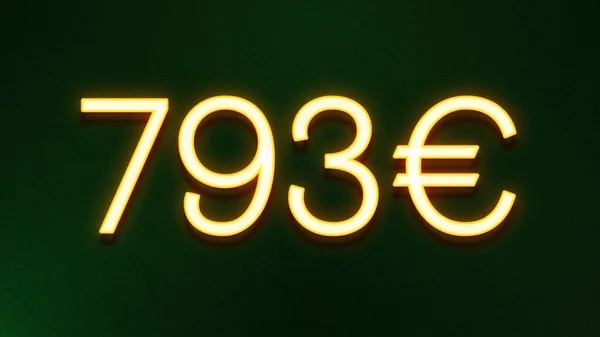 Χρυσό Σύμβολο Φωτός Της Τιμής Των 793 Ευρώ Εικονίδιο Σκούρο — Φωτογραφία Αρχείου