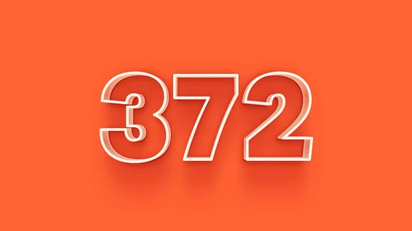 Illustratie Van 372 Nummer Oranje Achtergrond — Stockfoto