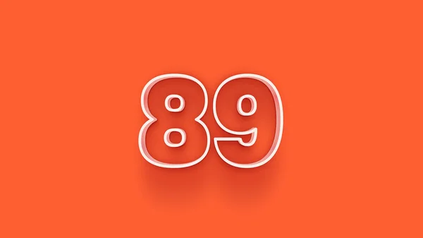 Illustration Number Orange Background — Stock Photo, Image