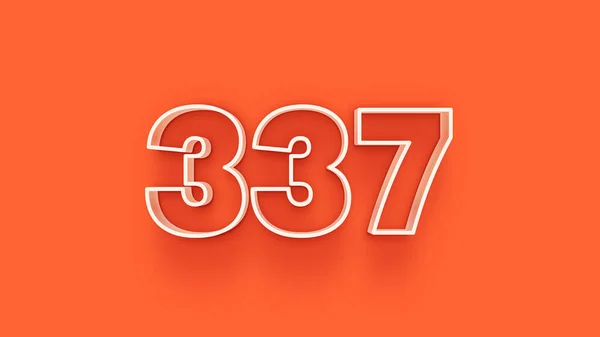 Illustratie Van 337 Nummer Oranje Achtergrond — Stockfoto