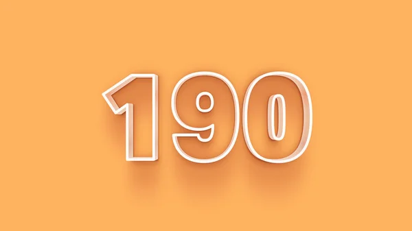 Abbildung Der 190 Zahl Auf Gelbem Hintergrund — Stockfoto